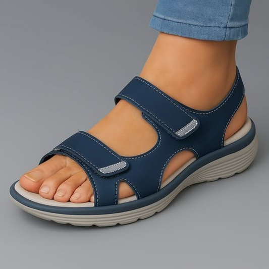 Orthopedic cushioned adjustable comfort sandals
