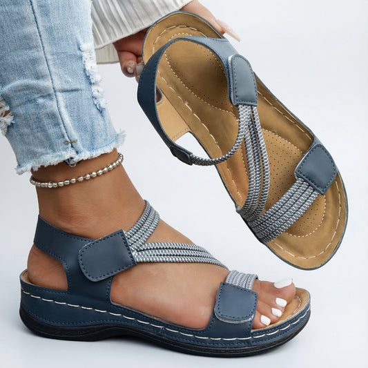 Orthopedic adjustable footbed comfort sandals