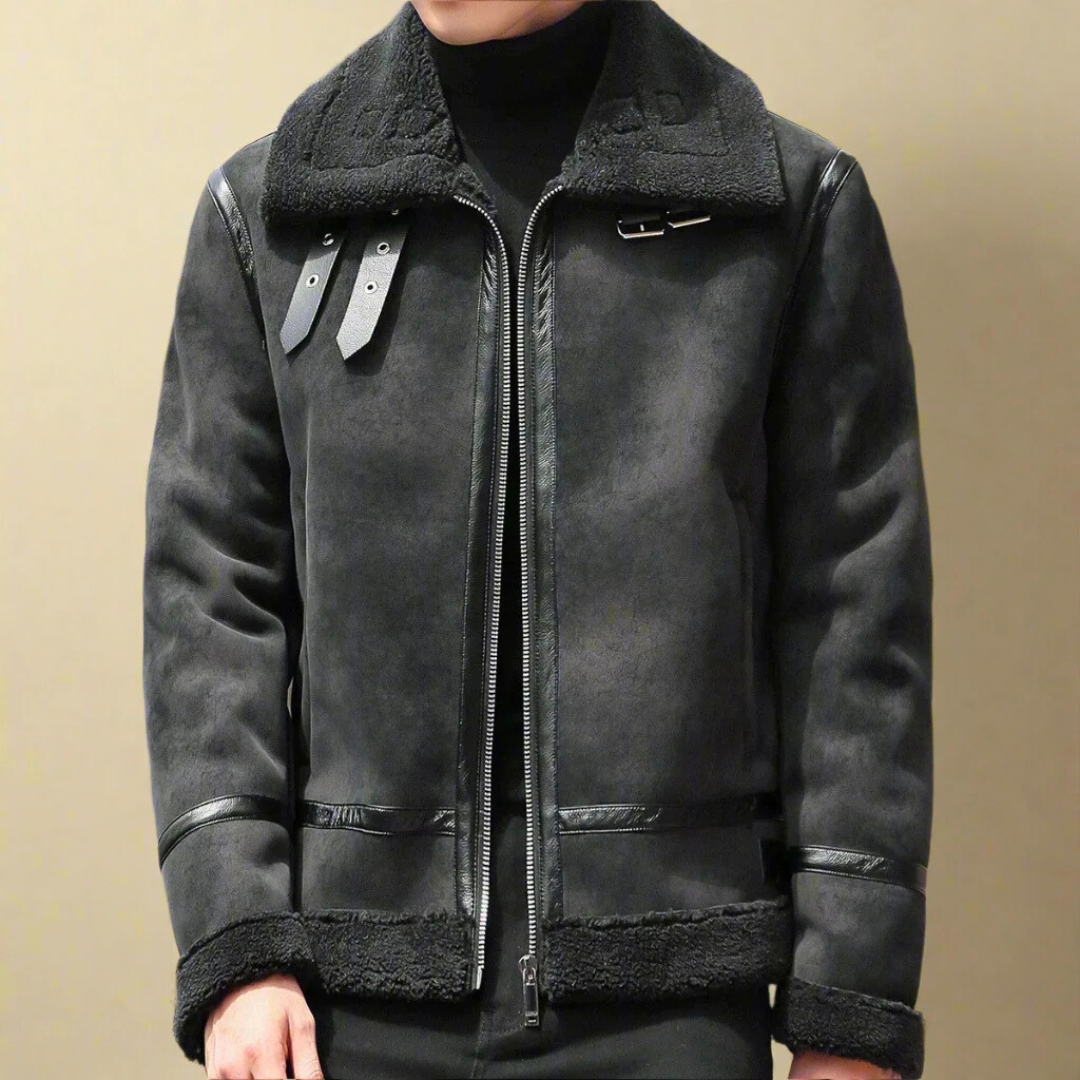 Coat | Belted Faux Suede Winter Coat