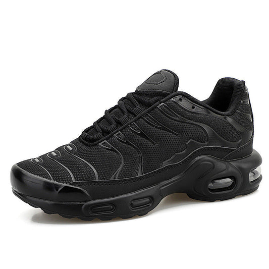 Men's air-cushion running sneakers in black