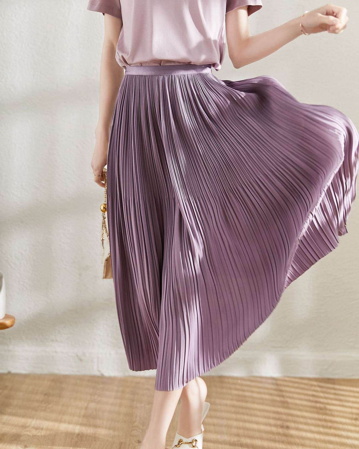 Women's Skirt | Pleated Midi Skirt