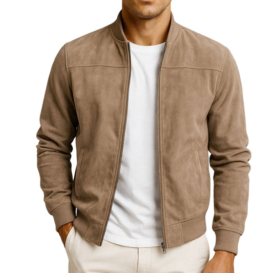 Men's modern minimalist full-zip jacket