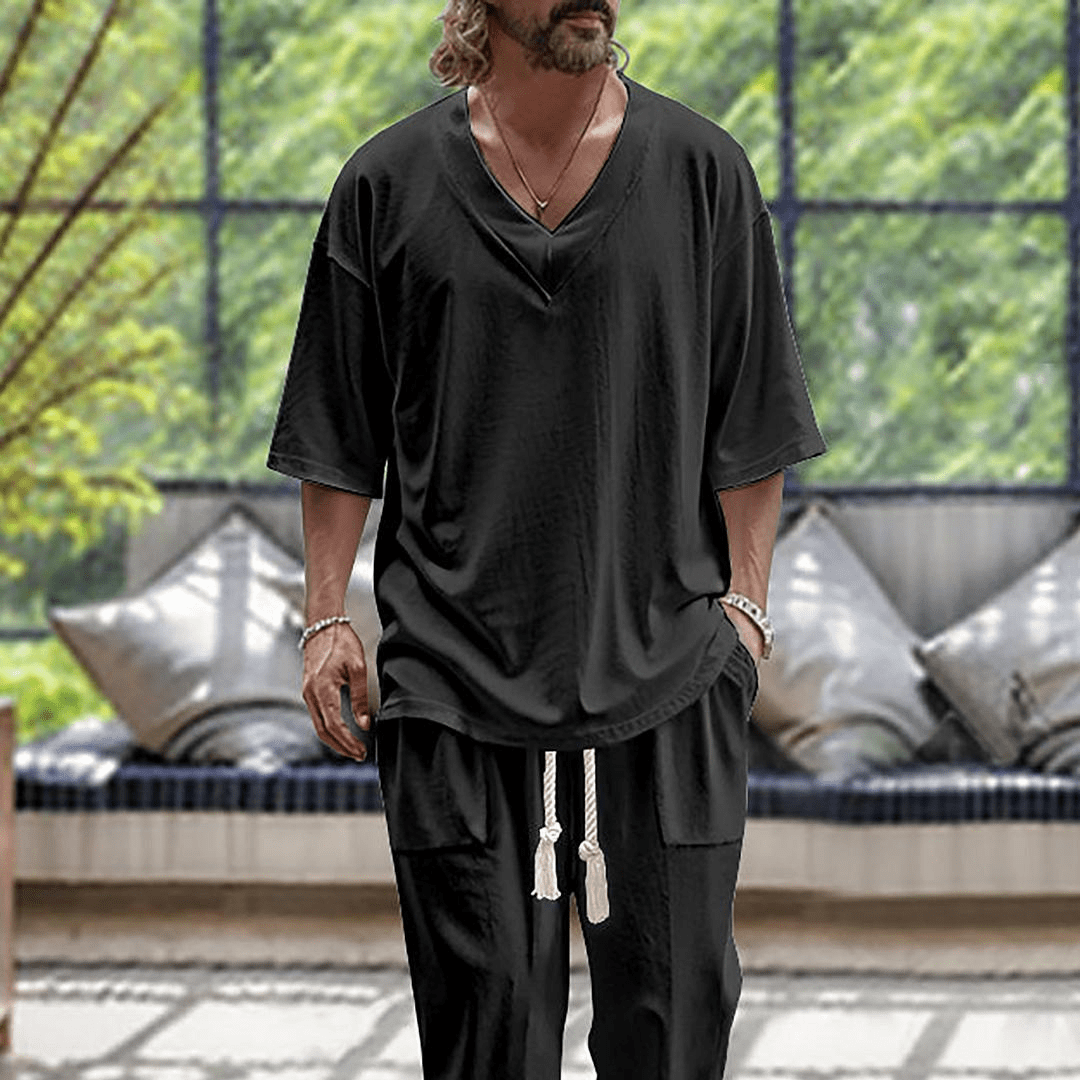 Men's Tracksuit | Oversized Long-Sleeve Cotton Set