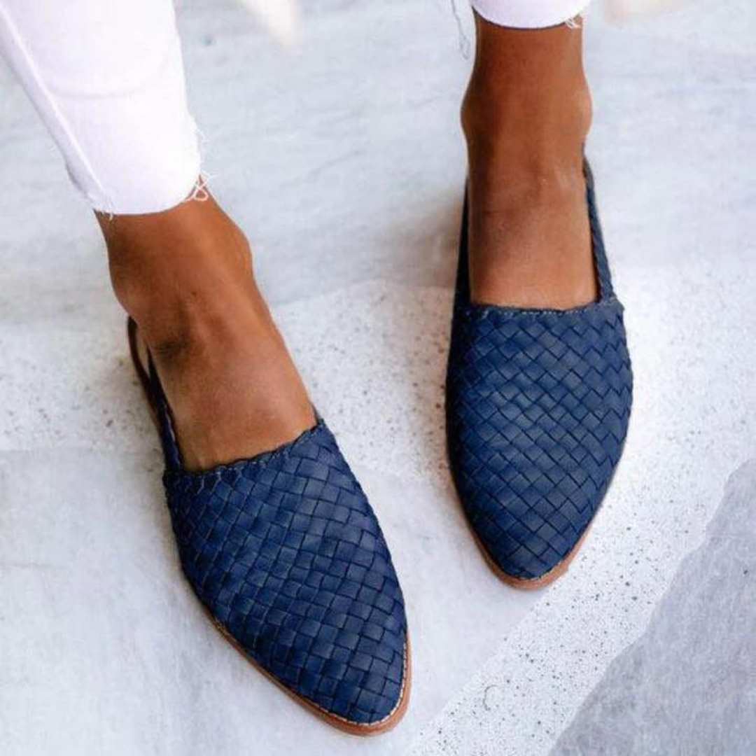 Orthopedic Loafers | Woven Slingback Closed-Toe Flats