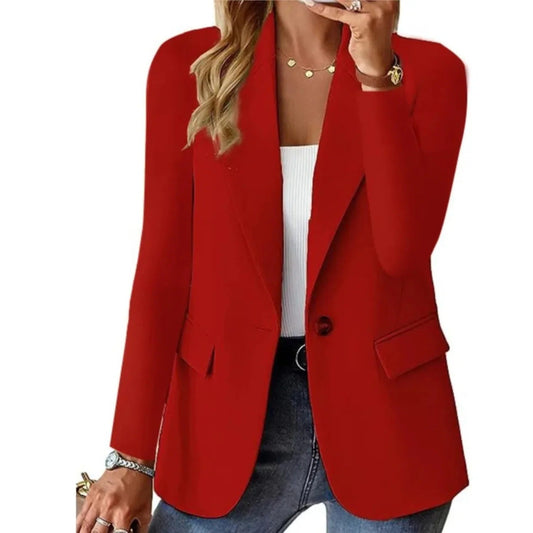 Linen Blazer Jacket | Relaxed Open Front Blazer