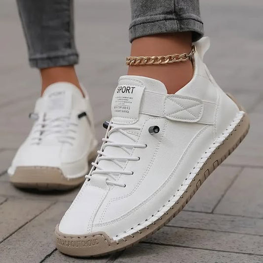 Orthopedic Sneakers | Textured Lace-Up Cushioned Sneakers