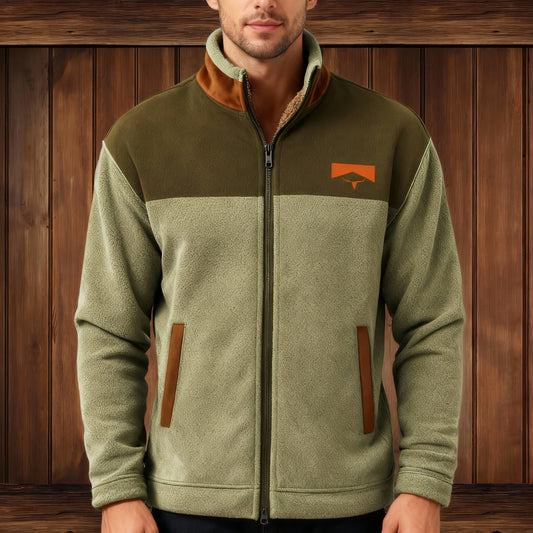 Men's full-zip 3D print casual jacket