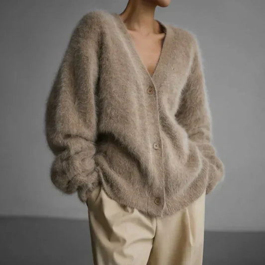 Women's relaxed cashmere-blend cardigan