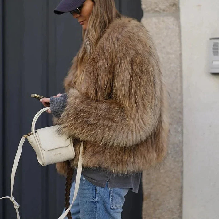 Coat | Plush Faux Fur Winter Coat