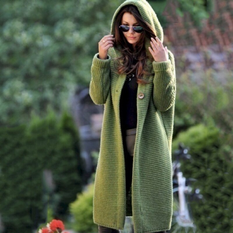 Hooded Knit Cardigan | Soft Cotton-Blend Cardigan