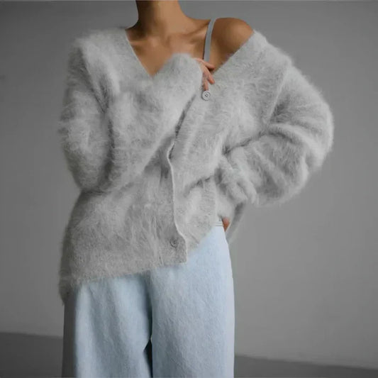 Relaxed Cashmere-Blend Cardigan