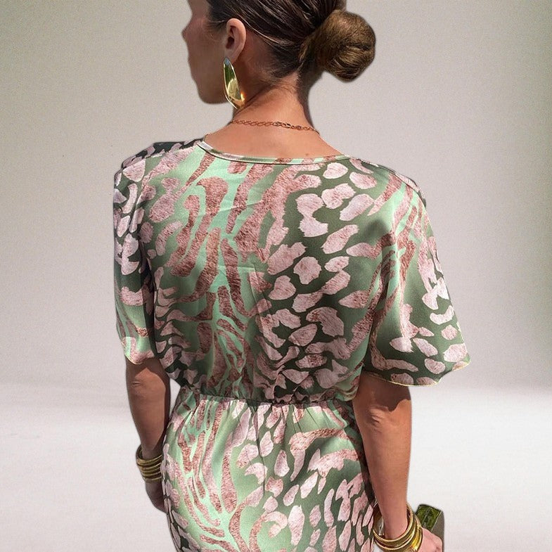 Satin Wrap Maxi Dress | Wedding Guest Occasion Dress
