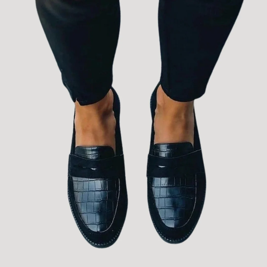 Orthopedic Loafers | Croc-Embossed Comfort Loafers