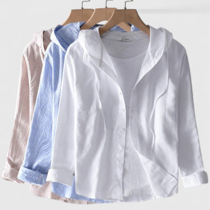 Blouse | Hooded Long-Sleeve Blouse