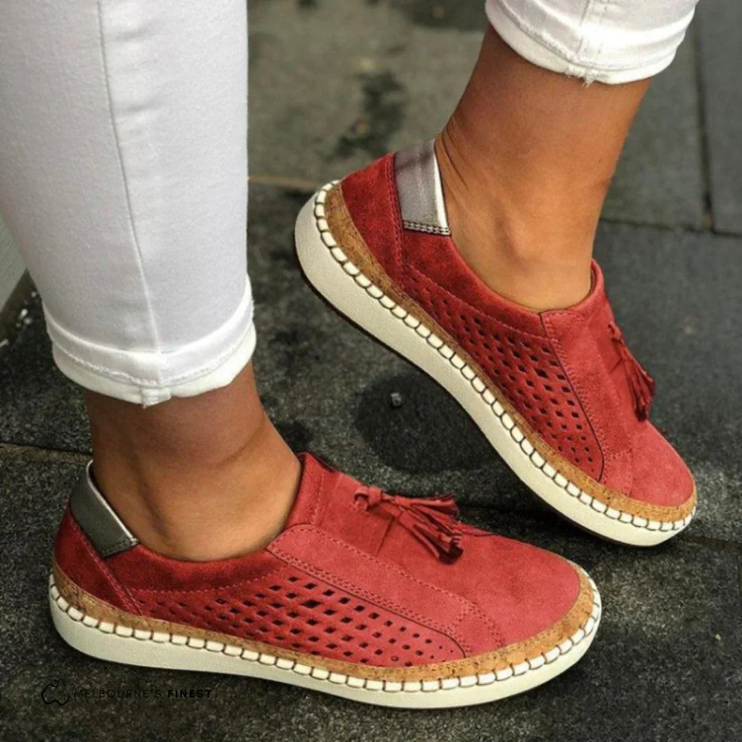 Orthopedic Slip-On Sneakers | Breathable Cushioned Textile Trainers