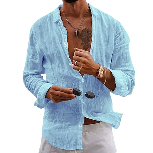 Men's Shirt | Relaxed Button-Up Linen Shirt