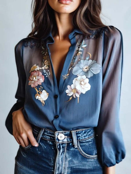 Women's Blouse | Floral Boho Print Blouse