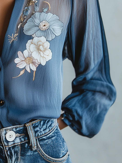 Women's Blouse | Floral Boho Print Blouse