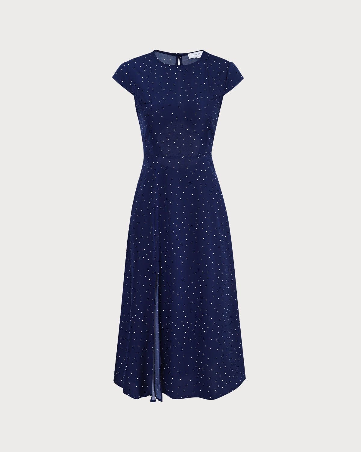 Women's Dress | Polka Dot Cut-Out Midi Dress
