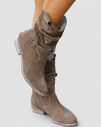 Ankle Boots | Orthopedic Suede Low-Heel Boots