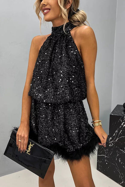 Women's Dress | Halter-Neck Cut-Out Mini Dress