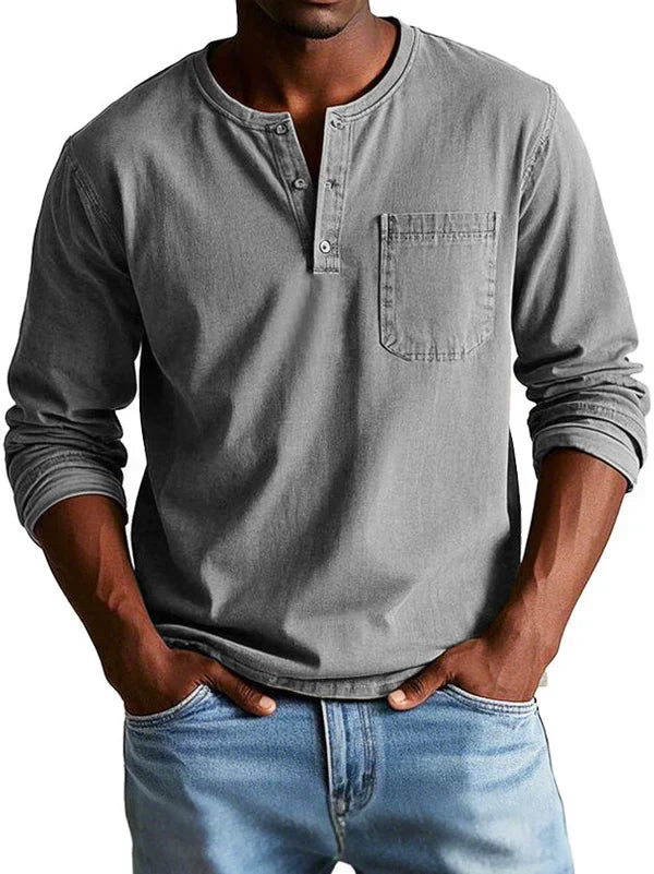 Henley Shirt | Long-Sleeve Casual Henley