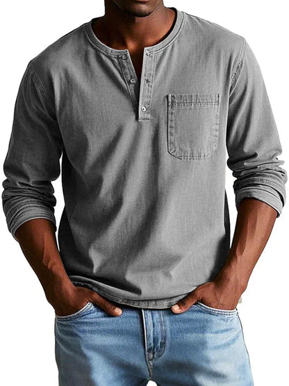 Henley Shirt | Long-Sleeve Casual Henley