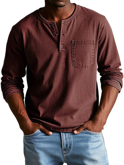 Henley Shirt | Long-Sleeve Casual Henley