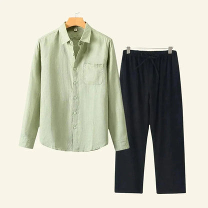 Men's Linen Set | Shirt & Trousers Two-Piece Co-ord
