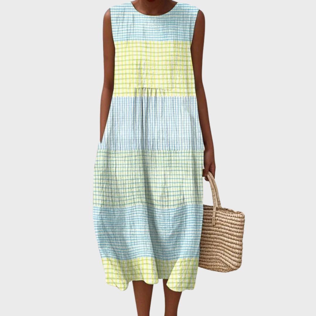 Women's lightweight knee-length dress in blue