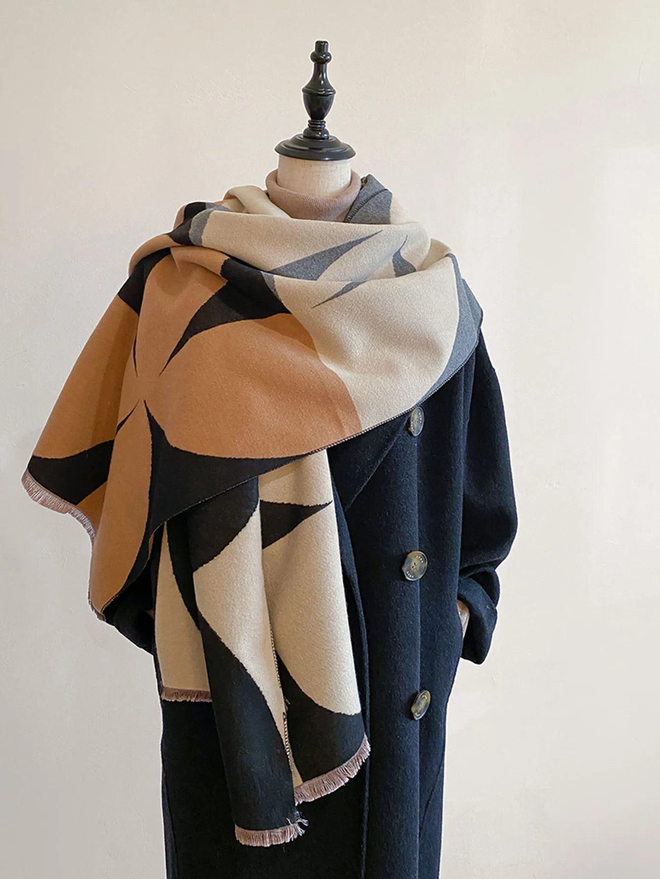 Reversible Cashmere Scarf | Soft Warm Wrap