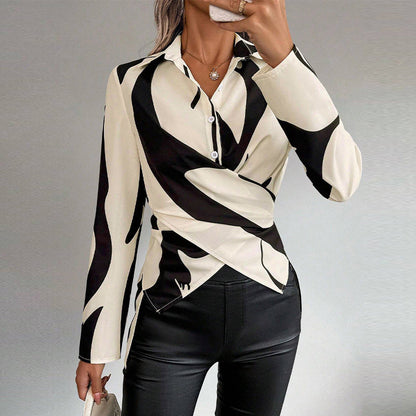 Women's Shirt | Cross-Lace Long-Sleeve Shirt