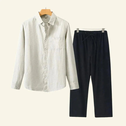 Men's Linen Set | Shirt & Trousers Two-Piece Co-ord