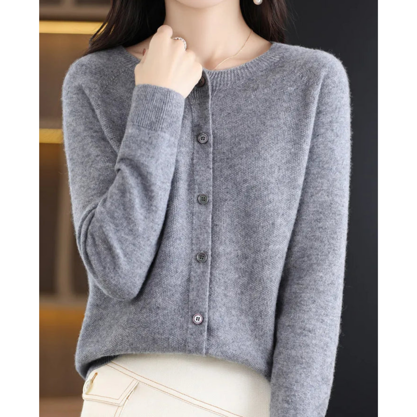 Cashmere Cardigan | Soft Knit Button Cardigan