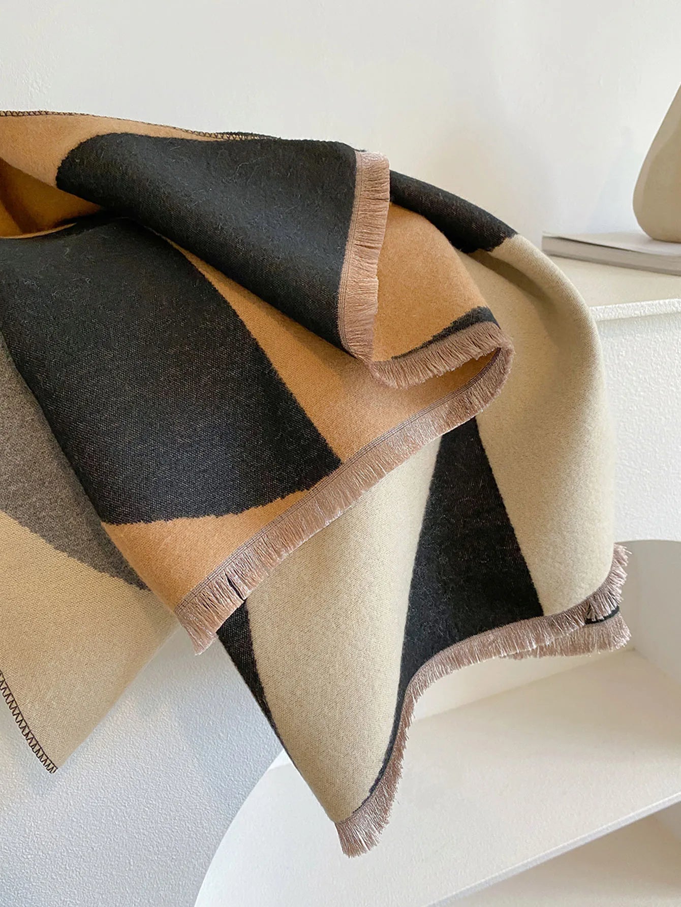 Reversible Cashmere Scarf | Soft Warm Wrap