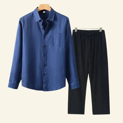 Men's Linen Set | Shirt & Trousers Two-Piece Co-ord
