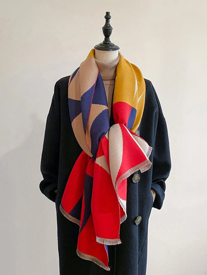 Reversible Cashmere Scarf | Soft Warm Wrap
