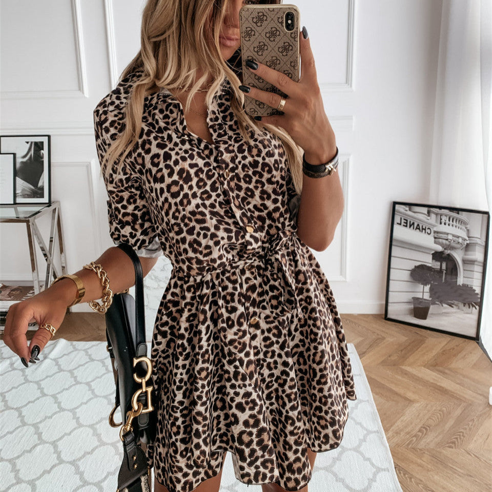 Women's Dress | Vintage-Print Short Dress