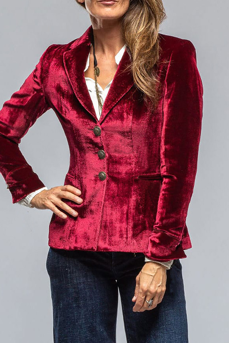 Linen Slim Fit Blazer | Single Button Classic Jacket