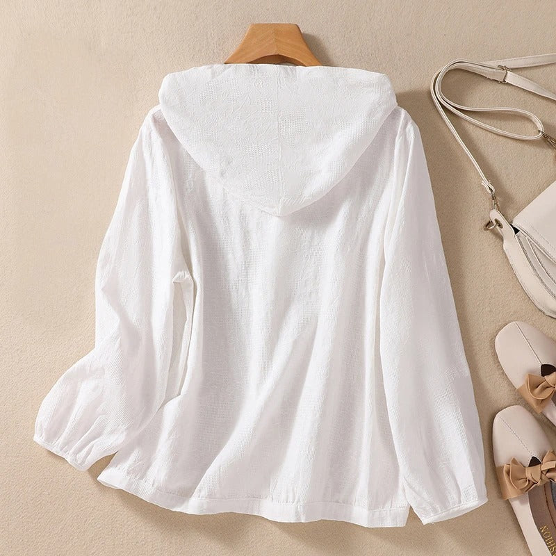 Relaxed Hooded Shirt | Lightweight Layering Top