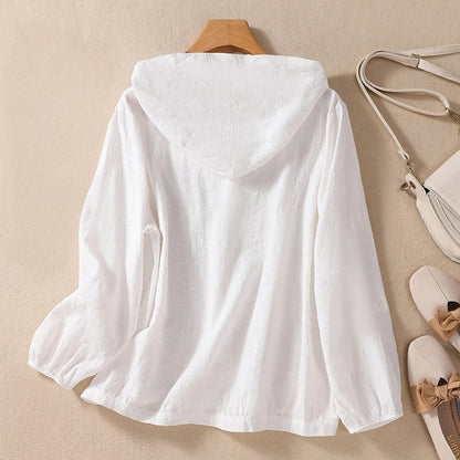 Relaxed Hooded Shirt | Lightweight Layering Top