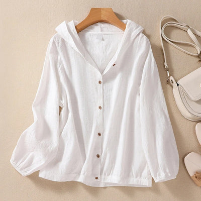 Relaxed Hooded Shirt | Lightweight Layering Top
