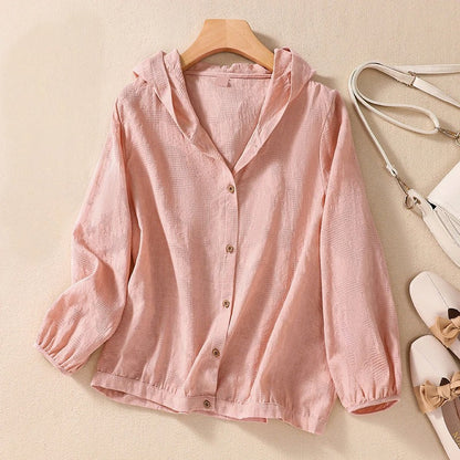 Relaxed Hooded Shirt | Lightweight Layering Top