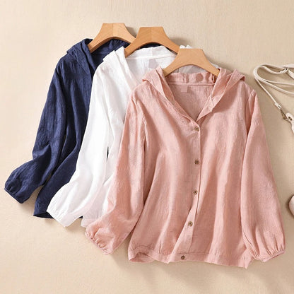 Relaxed Hooded Shirt | Lightweight Layering Top