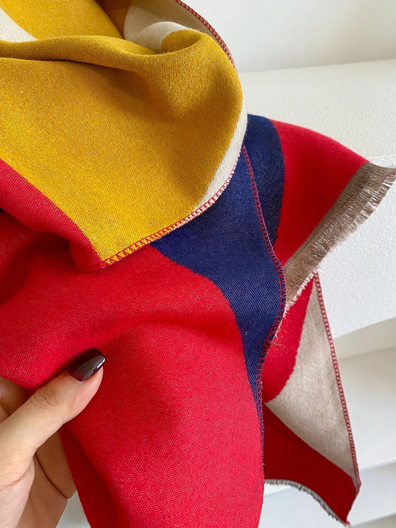 Reversible Cashmere Scarf | Soft Warm Wrap