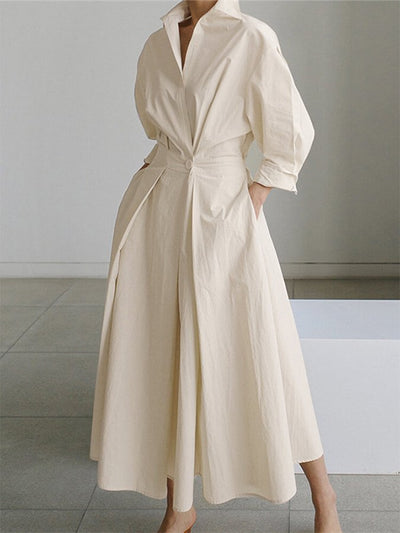 Long Dress | Elegant Flowing Linen Maxi Dress