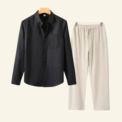 Men's Linen Set | Shirt & Trousers Two-Piece Co-ord
