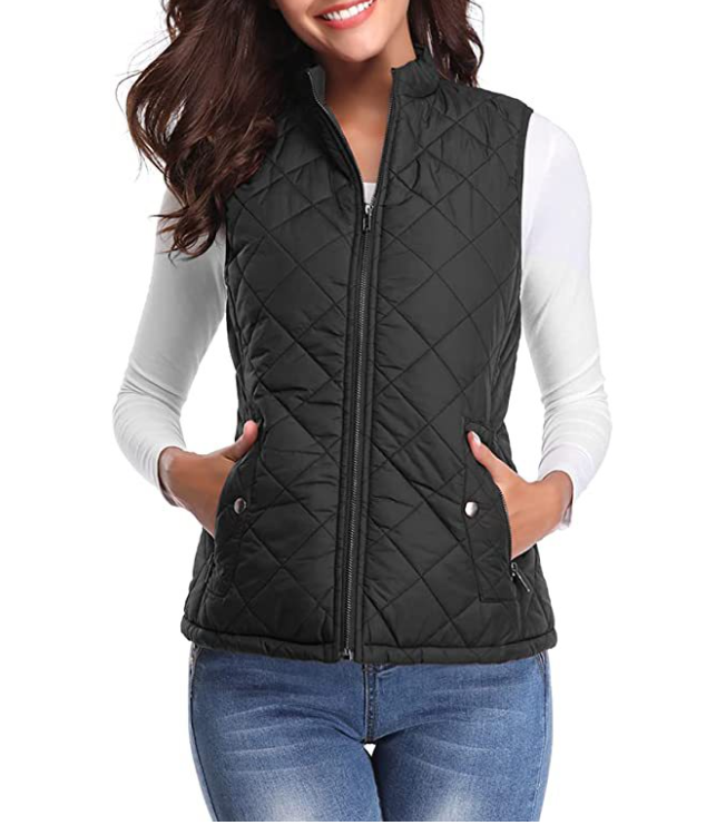 Women's Vest | Lightly Padded Zip-Up Vest