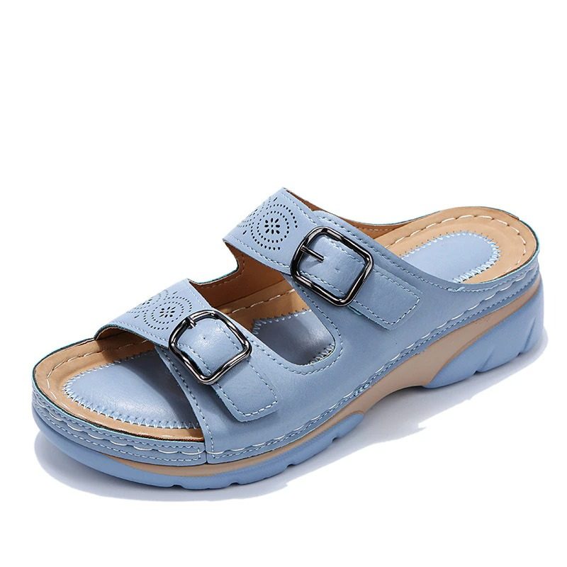 Women's Sandals | Buckle-Strap Comfort Mule Sandals
