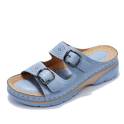 Women's Sandals | Buckle-Strap Comfort Mule Sandals